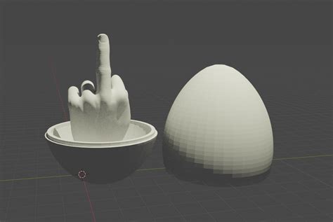 middle finger egg stl